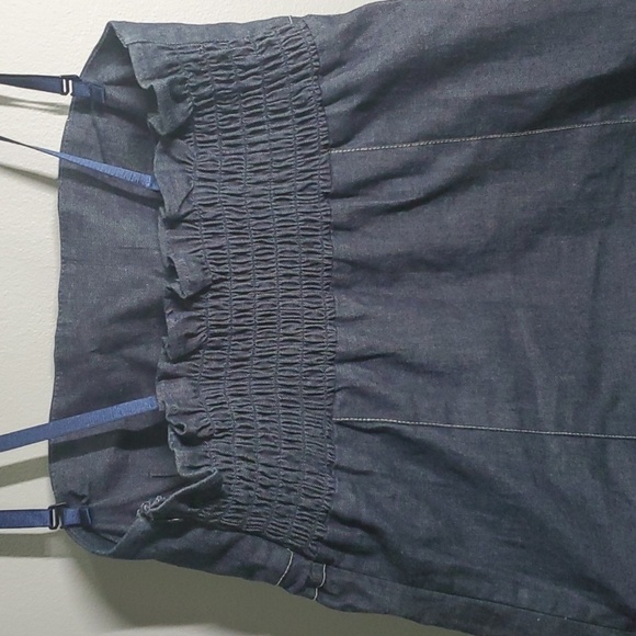 Guess jeans dress size 11 junior blue demin sundress stretch back sun dress - Picture 5 of 9